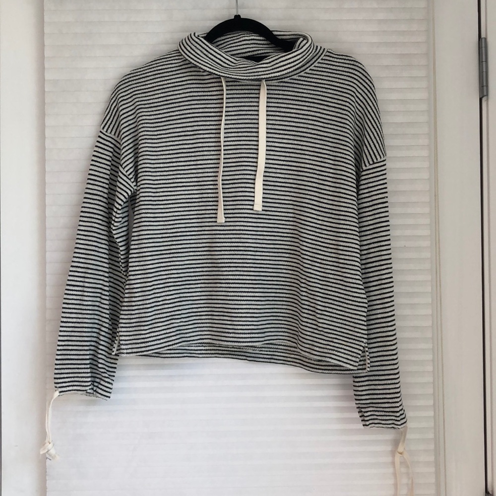 MADEWELL mile(s) stripe turtle neck sweater